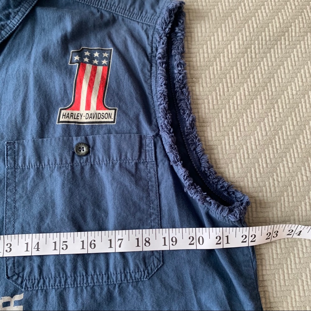 HARLEY DAVIDSON Cotton Sleeveless Vest Top Flag M - Picture 14 of 15
